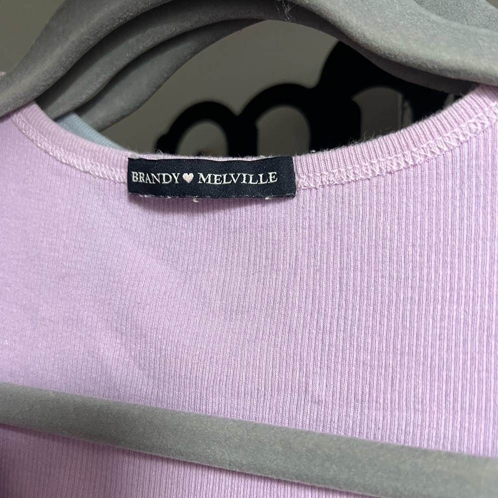 BRANDY MELVILLE Zelly Button Up Short Sleeve Cute Fitted Top - Picture 10 of 14